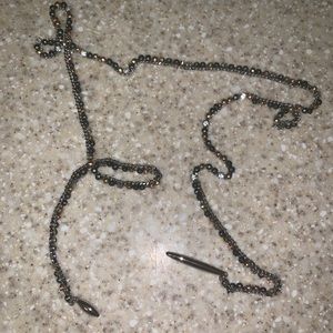 Stella & Dot Zoe Lariat Necklace - Hematite